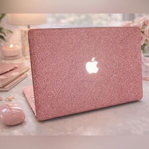 B BELK Laptop Case with Keyboard Cover GLITTERY PINK MacBook Pro 13 model
